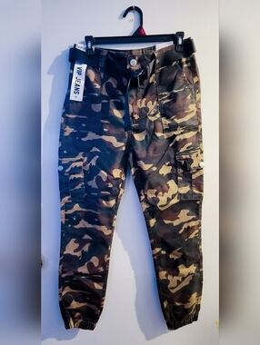 VIP Jeans Kids Camo Cargo Pants - Brown/Green